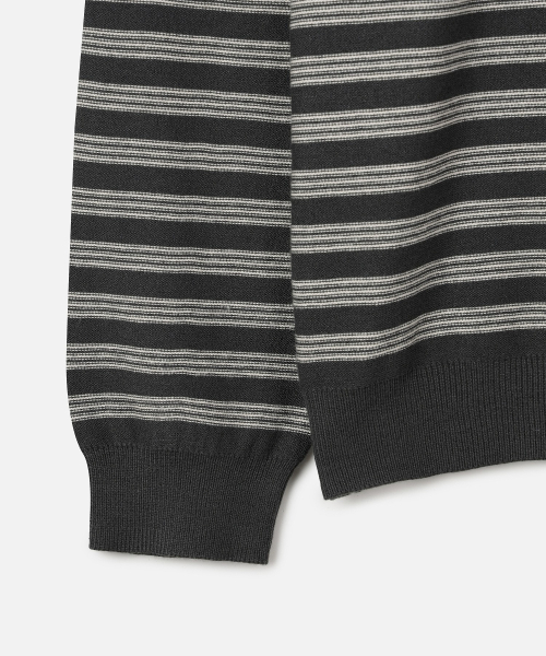 247SERIES(247シリーズ)の「マルチストライプニットスウェーター CHARCOAL(ニット/セーター・メンズ・チャコール・SMALL/MEDIUM/LARGE/X-LARGE/X-SMALL)」の4枚目の写真