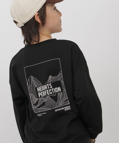GLOBAL WORK(グローバルワーク)の「ヘビロッTEEプリント長袖/1054531(Tシャツ/カットソー・キッズ・ライトグレー/ブラック/ホワイト/ダークグレー/ブルー系その他6・140cm/160cm/150cm/130cm)」の3枚目の写真