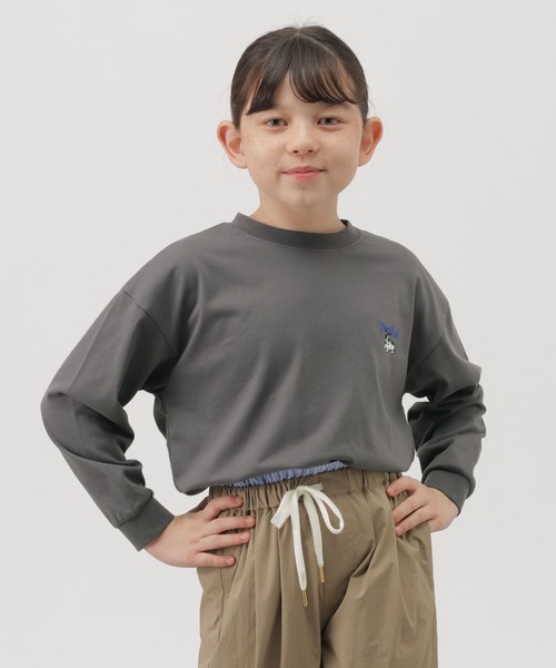 GLOBAL WORK(グローバルワーク)の「ヘビロッTEEプリント長袖/1054531(Tシャツ/カットソー・キッズ・ライトグレー/ブラック/ホワイト/ダークグレー/ブルー系その他6・140cm/160cm/150cm/130cm)」の18枚目の写真