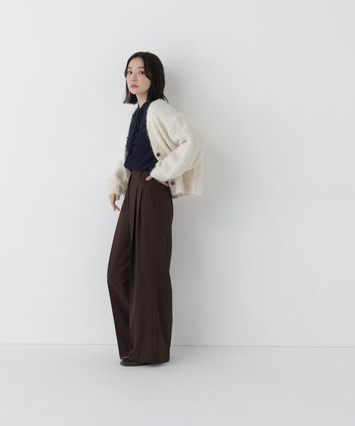 NATURAL BEAUTY BASIC(ナチュラルビューティーベーシック)の「フロントフリルブラウス(シャツ/ブラウス・レディース・ネイビー/ライトグリーン/オフホワイト・FREE)」の16枚目の写真