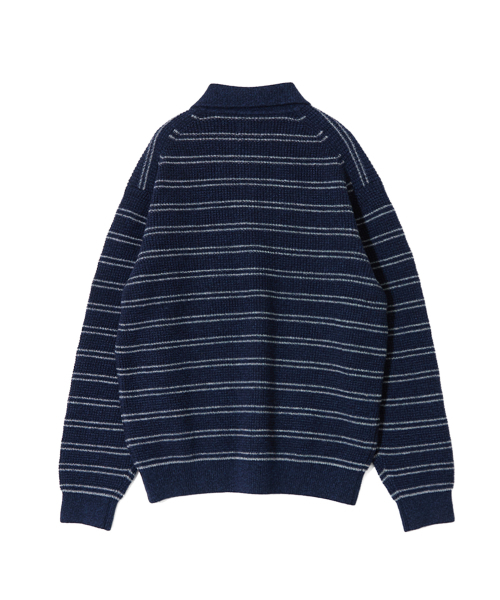 HORLISUN（ホーリーサン）の「Casey ボーダーニットプルオーバー メランジネイビー（ニット/セーター・メンズ・その他・MEDIUM/LARGE）」の2枚目の写真