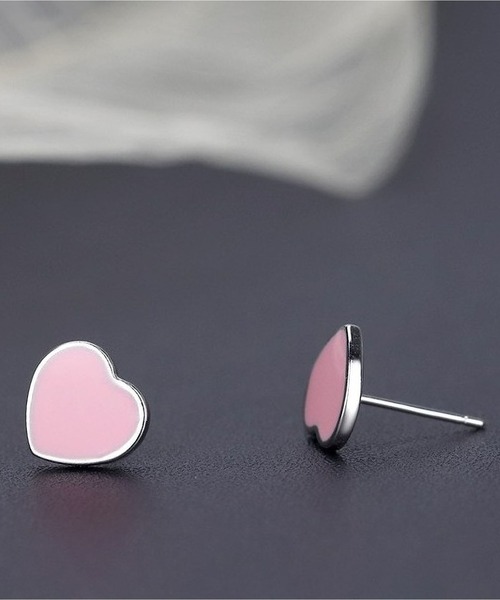 LA VORAGINE(ラ ヴォラジネ)の「カラーハートモチーフピアス(ピアス(両耳用)・レディース・PINK/BLUE・FREE)」の7枚目の写真