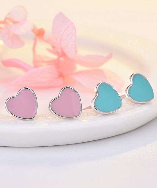 LA VORAGINE(ラ ヴォラジネ)の「カラーハートモチーフピアス(ピアス(両耳用)・レディース・PINK/BLUE・FREE)」の10枚目の写真