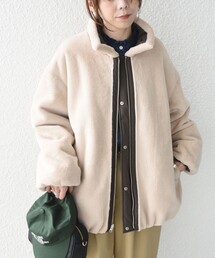 リバーシブル 中綿 フェイクファー アウター◆