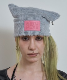 SETUPEXE（セットアップイーエックスイー）の「A'GEM/9 × .kom 『SETUPEXE/セットアップイーエックスイー』CAT PIERCING BEANIE/ キャットピアシングビーニー（ニットキャップ/ビーニー）」