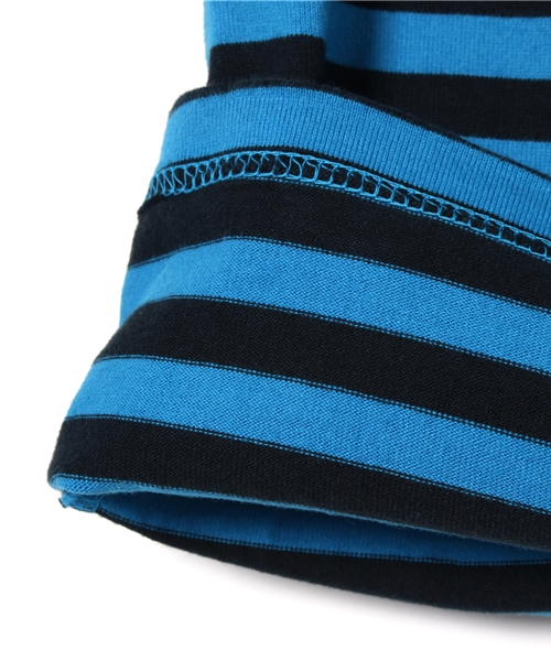 RUGGEDWORKS（ラゲッドワークス）の「ボーダー半袖Tシャツ(70～90㎝)（Tシャツ/カットソー・キッズ・ブルー/グリーン/ピンク/サーモンピンク/キナリ/イエロー・70cm/80ｃｍ/90cm）」の10枚目の写真