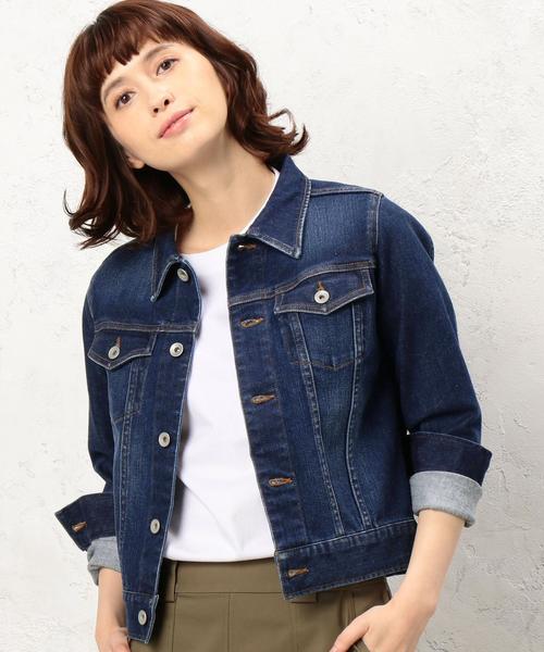 green label relaxing（グリーンレーベルリラクシング）の「○◆CB Gジャン 3rd type◆（デニムジャケット・レディース・ネイビー/コバルトブルー・40/42/44/38/36）」の6枚目の写真