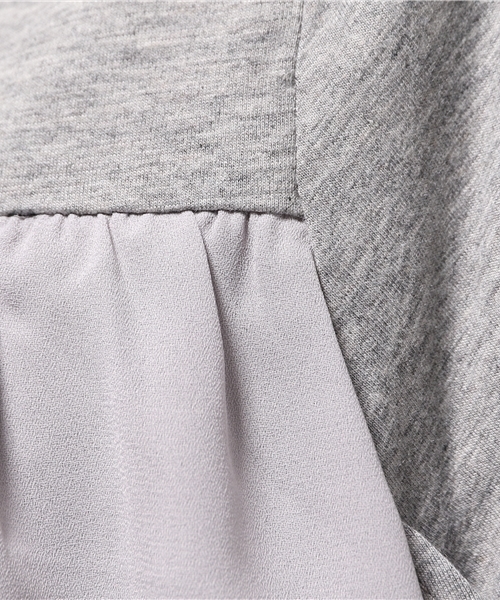 LBC（エルビーシー）の「シルケット天竺ボリューム袖プルオーバー （Tシャツ/カットソー・レディース・アッシュグレー/ライトブラウン/エンジ・MEDIUM）」の5枚目の写真