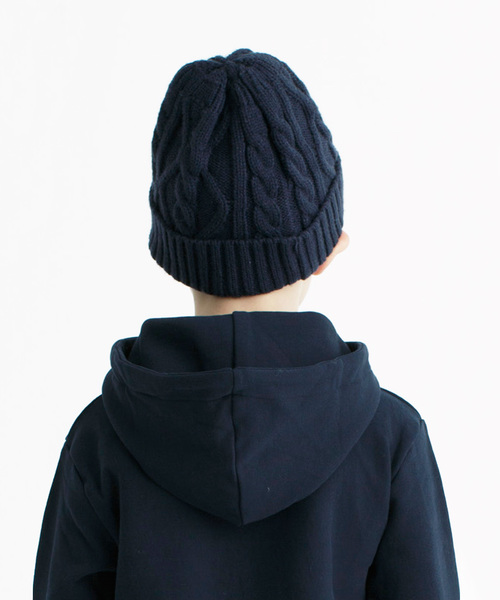 Smoothy（スムージー）の「Smoothy Cable Knitcap / スムージー ケーブルニットキャップ（ニットキャップ/ビーニー・キッズ・ヘザーグレー/ホワイト/ネイビー/マスタード/ブラック/カーキ・FREE）」の11枚目の写真