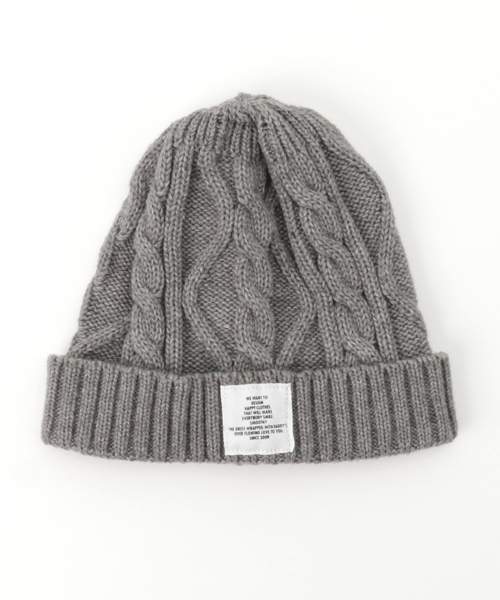 Smoothy（スムージー）の「Smoothy Cable Knitcap / スムージー ケーブルニットキャップ（ニットキャップ/ビーニー・キッズ・ヘザーグレー/ホワイト/ネイビー/マスタード/ブラック/カーキ・FREE）」の16枚目の写真