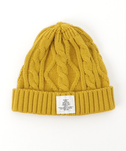 Smoothy（スムージー）の「Smoothy Cable Knitcap / スムージー ケーブルニットキャップ（ニットキャップ/ビーニー・キッズ・ヘザーグレー/ホワイト/ネイビー/マスタード/ブラック/カーキ・FREE）」の19枚目の写真