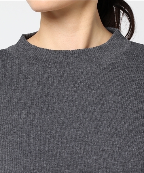 POU DOU DOU（プードゥドゥ）の「テレコプチハイネックプルオーバー（Tシャツ/カットソー・レディース・チャコールグレー/ブルー/ピンク/アイボリー/ブラック・3）」の9枚目の写真