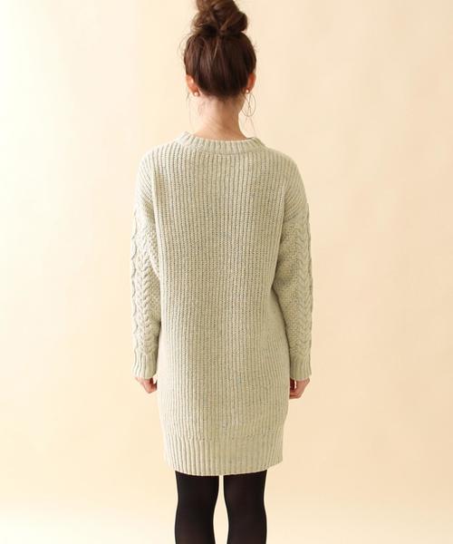 coen（コーエン）の「カラーネップニットワンピース（ワンピース・レディース・ベージュ/ライトブルー/レッド・FREE）」の14枚目の写真