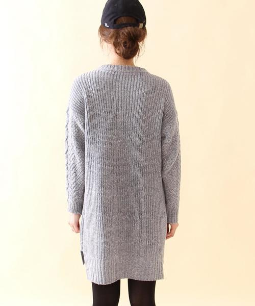 coen（コーエン）の「カラーネップニットワンピース（ワンピース・レディース・ベージュ/ライトブルー/レッド・FREE）」の12枚目の写真