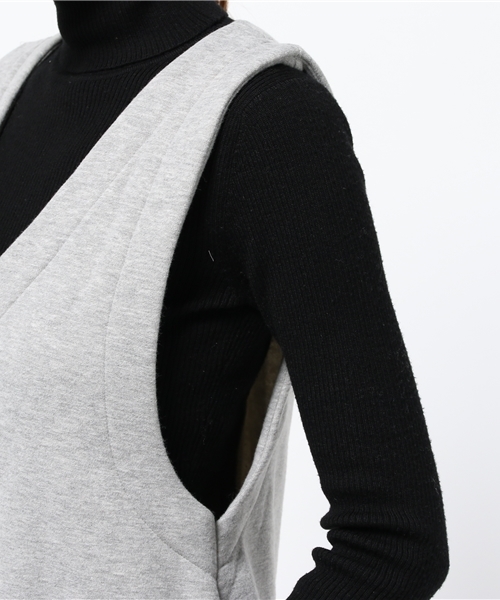 RODEO CROWNS WIDE BOWL（ロデオクラウンズワイドボウル）の「WARM カット オールインワン（ワンピース・レディース・ブラック/トップグレー/ベージュ・MEDIUM/SMALL）」の8枚目の写真