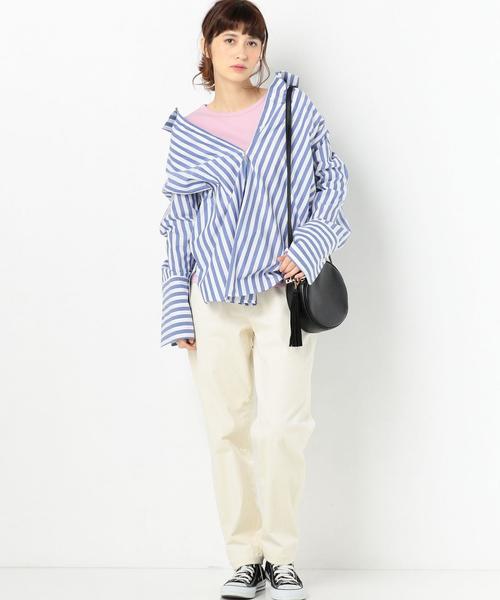 Another Edition（アナザーエディション）の「コットンストライプシャツ（シャツ/ブラウス・レディース・コバルトブルー・FREE）」の5枚目の写真