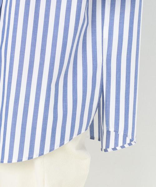 Another Edition（アナザーエディション）の「コットンストライプシャツ（シャツ/ブラウス・レディース・コバルトブルー・FREE）」の8枚目の写真