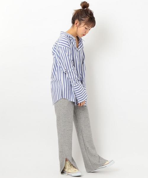 Another Edition（アナザーエディション）の「コットンストライプシャツ（シャツ/ブラウス・レディース・コバルトブルー・FREE）」の11枚目の写真