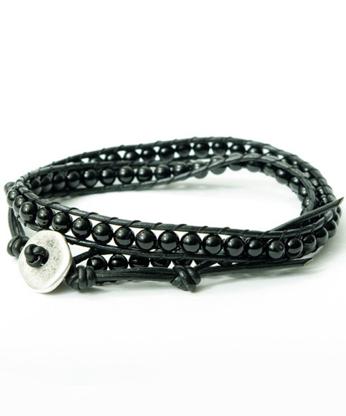 8(eight)(エイト)の「2連 天然石 ブレスレット(ブレスレット・メンズ・ホワイト/レッド/イエロー/ブラック/ブルー/クリア・FREE)」の2枚目の写真