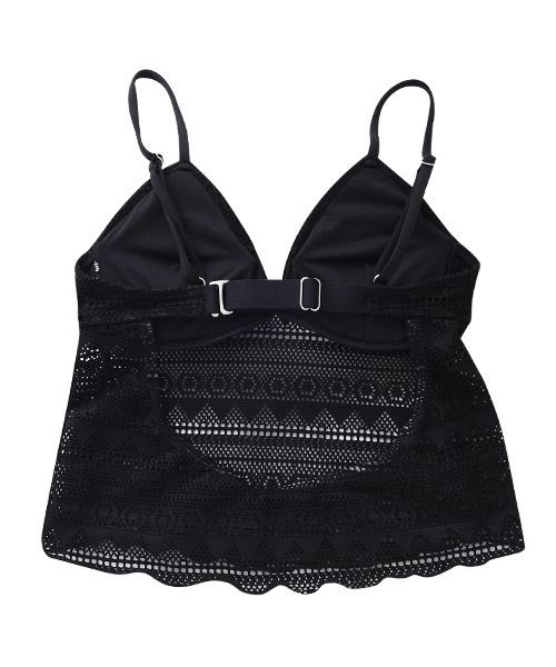 SUNBABIES(サンベイビーズ)の「レースビスチェ(水着・レディース・ホワイト/ブラック・L/S/M)」の5枚目の写真