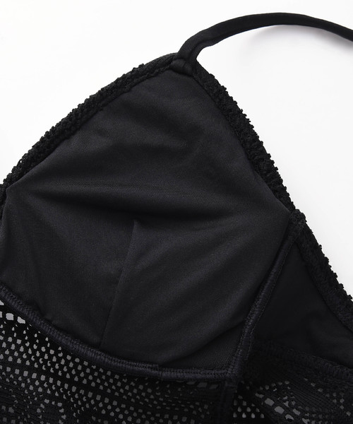 SUNBABIES(サンベイビーズ)の「レースビスチェ(水着・レディース・ホワイト/ブラック・L/S/M)」の3枚目の写真