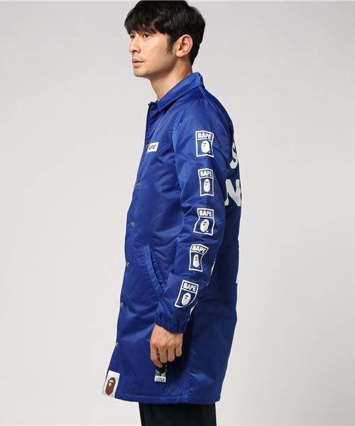 A BATHING APE（アベイシングエイプ）の「BAPE LONG COACH JACKET M（ミリタリージャケット・メンズ・ネイビー/オリーブ・SMALL/MEDIUM/LARGE/X-LARGE/XX-LARGE）」の9枚目の写真
