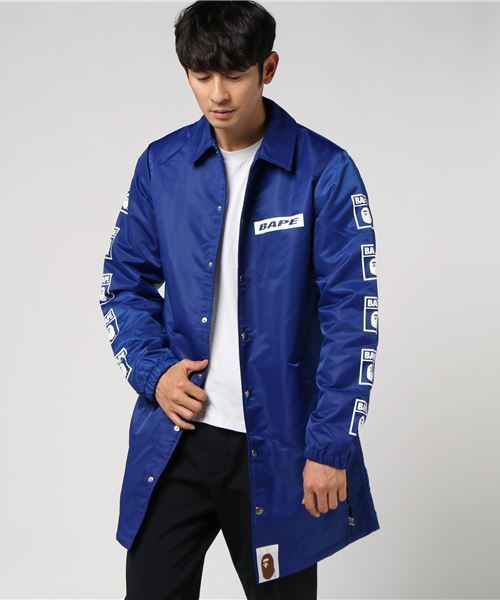 A BATHING APE（アベイシングエイプ）の「BAPE LONG COACH JACKET M（ミリタリージャケット・メンズ・ネイビー/オリーブ・SMALL/MEDIUM/LARGE/X-LARGE/XX-LARGE）」の4枚目の写真