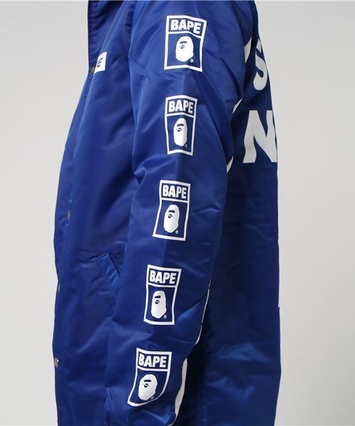 A BATHING APE（アベイシングエイプ）の「BAPE LONG COACH JACKET M（ミリタリージャケット・メンズ・ネイビー/オリーブ・SMALL/MEDIUM/LARGE/X-LARGE/XX-LARGE）」の3枚目の写真