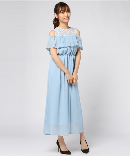 Kaene カエン の 袖3way 胸フリル マキシワンピース ワンピース Wear