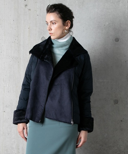 YOSOOU�i���\�I�E�j�́uFake Mouton Jacket/�t�F�C�N���[�g���W���P�b�g�i�_�E���W���P�b�g/�R�[�g�j�v�b�l�C�r�[