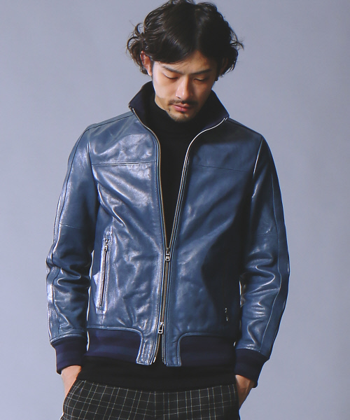 5351 POUR LES HOMMES（ゴーサンゴーイチプールオム）の「ラムレザートラックジャケット（ブルゾン）」 - WEAR