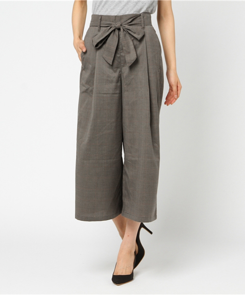 earth music&ecology（アースミュージックアンドエコロジー）の「・ウエストリボンワイドクロップドパンツ（その他パンツ・レディース・ボルドー/ブルーグリーン/ブラック/カーキ/その他/その他31・FREE）」の16枚目の写真