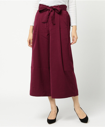 earth music&ecology | ・ウエストリボンワイドクロップドパンツ(その他パンツ)