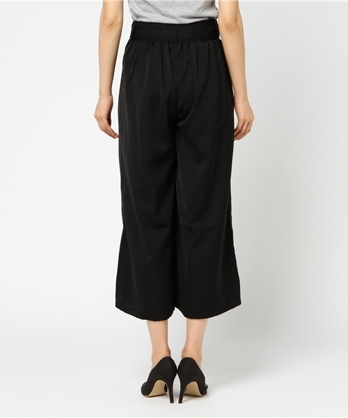 earth music&ecology（アースミュージックアンドエコロジー）の「・ウエストリボンワイドクロップドパンツ（その他パンツ・レディース・ボルドー/ブルーグリーン/ブラック/カーキ/その他/その他31・FREE）」の10枚目の写真