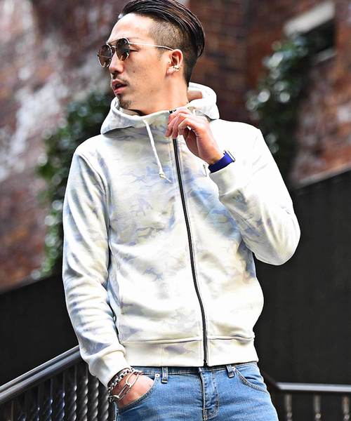 JOKER（ジョーカー）の「スウェットジップパーカー トレーナー（パーカー・メンズ・ブルー系その他/カーキ/ベージュ/オフホワイト/杢グレー/ブラック/ネイビー/ライトピンク/ブラック系その他/グレー系その他/ブルー系その他2/ホワイト系その他/グレー系その他2/サックスブルー/チェック/ブラック系その他2/ブラウン系その他/レッド系その他・XL/M/S/L）」の3枚目の写真