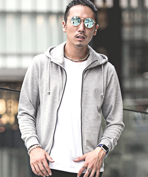 JOKER（ジョーカー）の「スウェットジップパーカー トレーナー（パーカー・メンズ・ブルー系その他/カーキ/ベージュ/オフホワイト/杢グレー/ブラック/ネイビー/ライトピンク/ブラック系その他/グレー系その他/ブルー系その他2/ホワイト系その他/グレー系その他2/サックスブルー/チェック/ブラック系その他2/ブラウン系その他/レッド系その他・XL/M/S/L）」の7枚目の写真