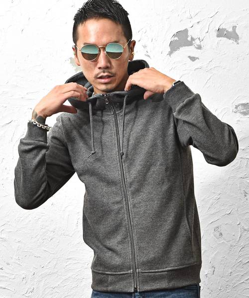 JOKER（ジョーカー）の「スウェットジップパーカー トレーナー（パーカー・メンズ・ブルー系その他/カーキ/ベージュ/オフホワイト/杢グレー/ブラック/ネイビー/ライトピンク/ブラック系その他/グレー系その他/ブルー系その他2/ホワイト系その他/グレー系その他2/サックスブルー/チェック/ブラック系その他2/ブラウン系その他/レッド系その他・XL/M/S/L）」の8枚目の写真