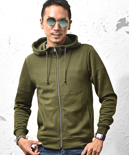 JOKER（ジョーカー）の「スウェットジップパーカー トレーナー（パーカー・メンズ・ブルー系その他/カーキ/ベージュ/オフホワイト/杢グレー/ブラック/ネイビー/ライトピンク/ブラック系その他/グレー系その他/ブルー系その他2/ホワイト系その他/グレー系その他2/サックスブルー/チェック/ブラック系その他2/ブラウン系その他/レッド系その他・XL/M/S/L）」の12枚目の写真