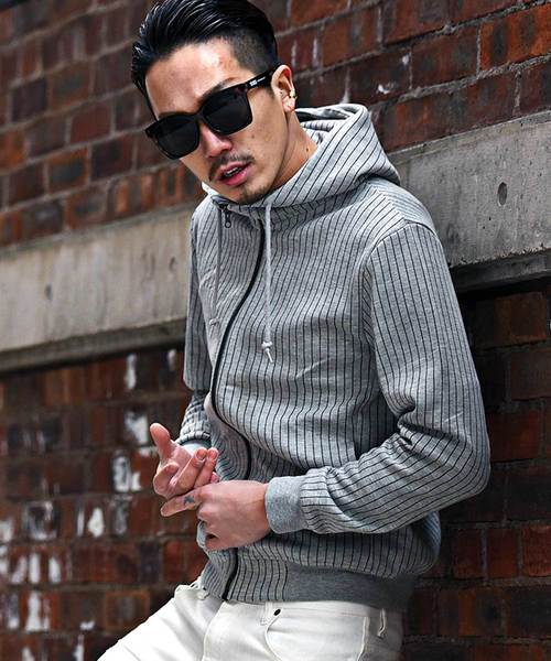 JOKER（ジョーカー）の「スウェットジップパーカー トレーナー（パーカー・メンズ・ブルー系その他/カーキ/ベージュ/オフホワイト/杢グレー/ブラック/ネイビー/ライトピンク/ブラック系その他/グレー系その他/ブルー系その他2/ホワイト系その他/グレー系その他2/サックスブルー/チェック/ブラック系その他2/ブラウン系その他/レッド系その他・XL/M/S/L）」の9枚目の写真