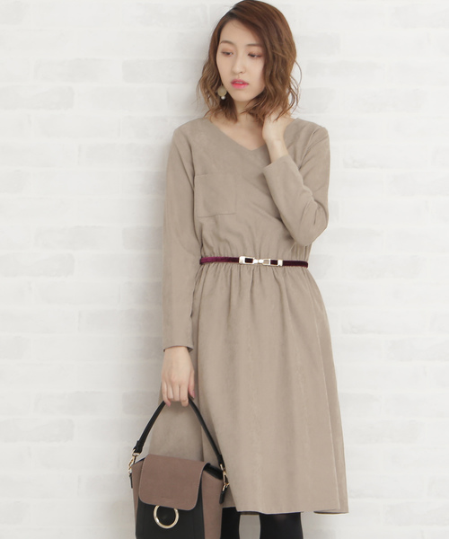 N.（N. Natural Beauty Basic）（エヌエヌナチュラルビューティーベーシック）の「ピーチドロップワンピース（ワンピース・レディース・ブラック/ベージュ/ブルー/カーキ・MEDIUM）」の3枚目の写真