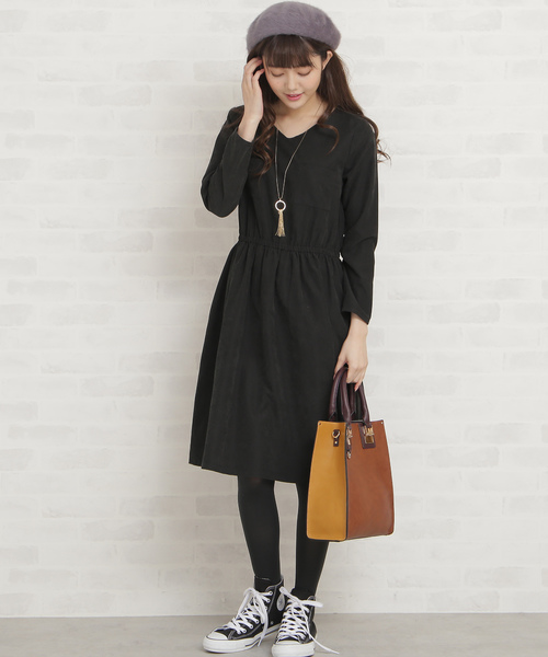 N.（N. Natural Beauty Basic）（エヌエヌナチュラルビューティーベーシック）の「ピーチドロップワンピース（ワンピース・レディース・ブラック/ベージュ/ブルー/カーキ・MEDIUM）」の6枚目の写真