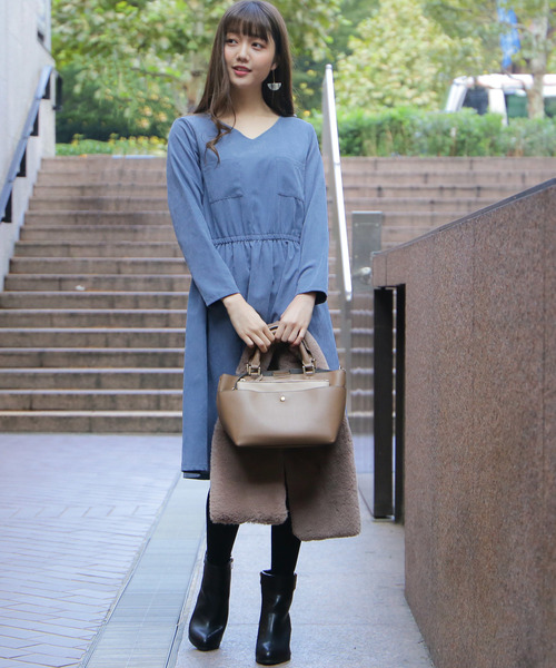 N.（N. Natural Beauty Basic）（エヌエヌナチュラルビューティーベーシック）の「ピーチドロップワンピース（ワンピース・レディース・ブラック/ベージュ/ブルー/カーキ・MEDIUM）」の11枚目の写真