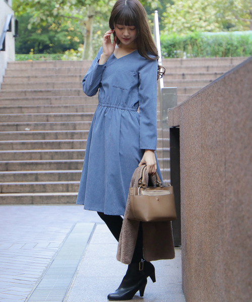 N.（N. Natural Beauty Basic）（エヌエヌナチュラルビューティーベーシック）の「ピーチドロップワンピース（ワンピース・レディース・ブラック/ベージュ/ブルー/カーキ・MEDIUM）」の17枚目の写真