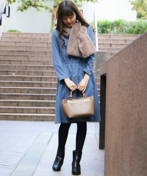 N.（N. Natural Beauty Basic）（エヌエヌナチュラルビューティーベーシック）の「ピーチドロップワンピース（ワンピース・レディース・ブラック/ベージュ/ブルー/カーキ・MEDIUM）」の8枚目の写真