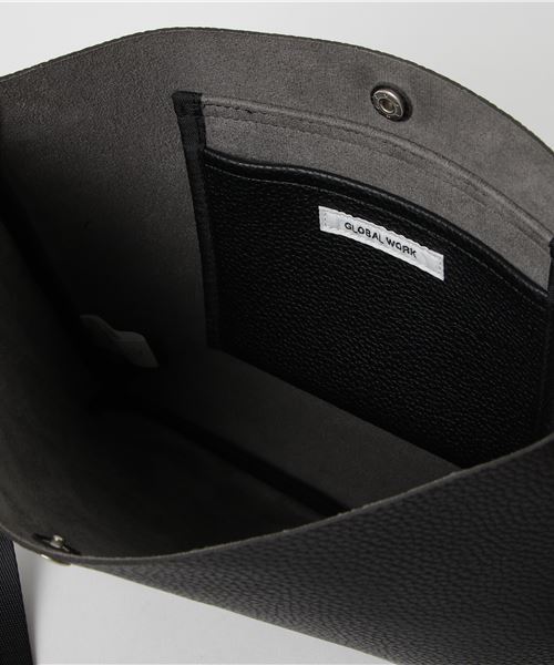 GLOBAL WORK（グローバルワーク）の「フェイクレザーサコッシュ/780744（クラッチバッグ・メンズ・ライトブルー/ブラック/グレー/ライトイエロー/オフホワイト/ゴールド系その他/グレー系その他・FREE）」の8枚目の写真