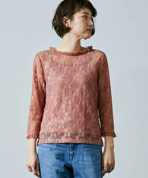 MEDE19F（メデジュウキュウ）の「MEDE19F　レーストップスセット（シャツ/ブラウス・レディース・イエロー/ピンク/ダークグリーン・X-LARGE/MEDIUM/LARGE）」の3枚目の写真