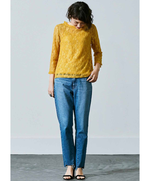 MEDE19F（メデジュウキュウ）の「MEDE19F　レーストップスセット（シャツ/ブラウス・レディース・イエロー/ピンク/ダークグリーン・X-LARGE/MEDIUM/LARGE）」の14枚目の写真