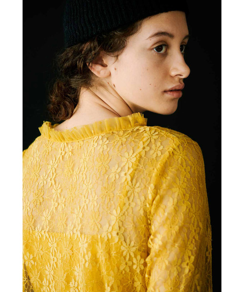 MEDE19F（メデジュウキュウ）の「MEDE19F　レーストップスセット（シャツ/ブラウス・レディース・イエロー/ピンク/ダークグリーン・X-LARGE/MEDIUM/LARGE）」の21枚目の写真