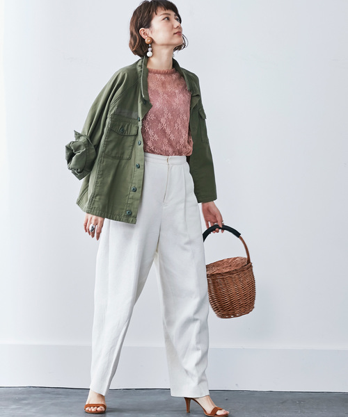 MEDE19F（メデジュウキュウ）の「MEDE19F　レーストップスセット（シャツ/ブラウス・レディース・イエロー/ピンク/ダークグリーン・X-LARGE/MEDIUM/LARGE）」の6枚目の写真