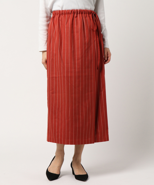 MOUSSY（マウジー）の「STRIPED LONG SKIRT（スカート・レディース・ダークネイビー/ホワイト系その他/レッド系その他・1/2）」の7枚目の写真